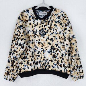 Zara Men's Small Medium Black Tan Animal Print Rhuigi Sweatshirt Jacquard NWT